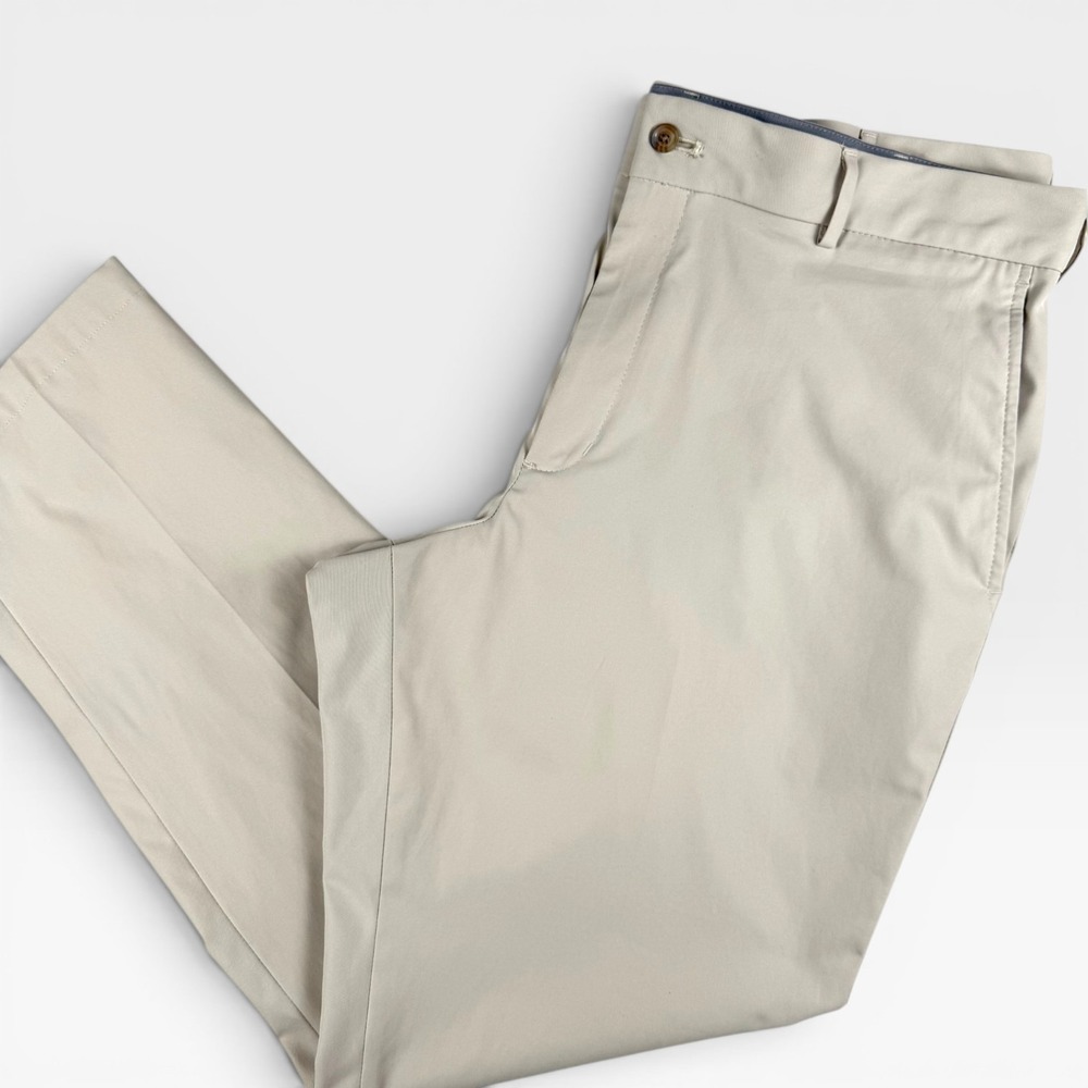WALTER HAGEN 11 Golf Pants Mens 40x32 Khaki Flat Front Performance